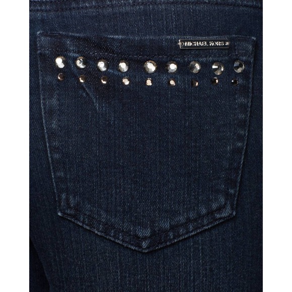 Michael Kors Embellished Skinny Jeans Denim Pants Trousers Stellar 2 New $135 - Picture 4 of 8